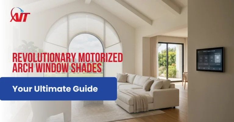 Motorized arch window shades